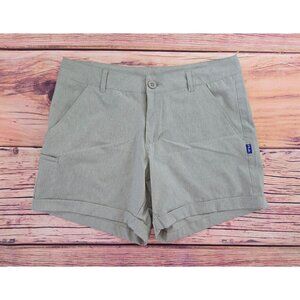 Huk Womens Lightweight Performance Shorts Small Gray Polyester Blend